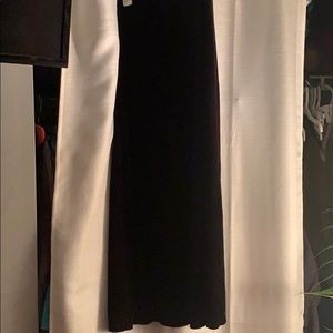 Black ankle length velvet skirt never worn